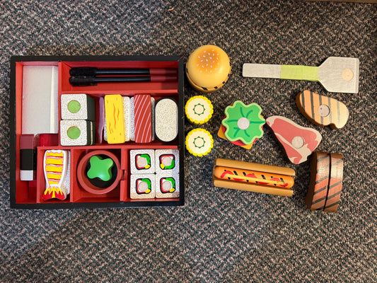 Wooden Food Toy - Sushi and Grilling set