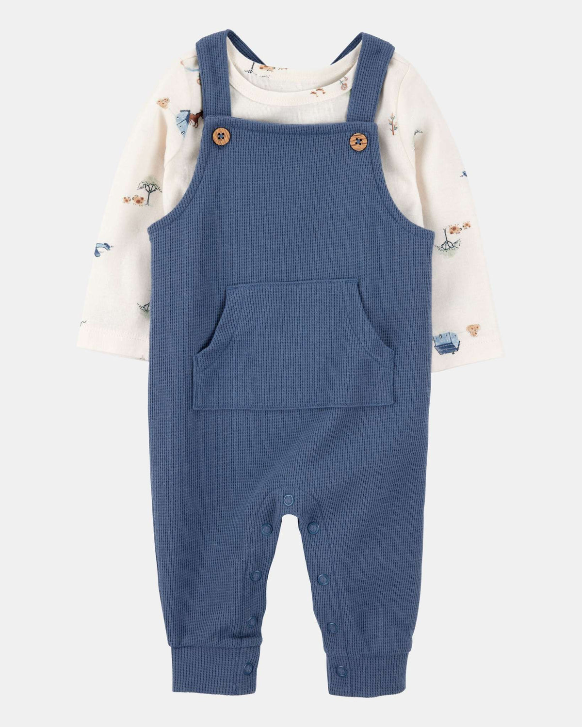3M 2-Piece Long-Sleeve Tee & Coverall, Kids 3 Month (0-3M)