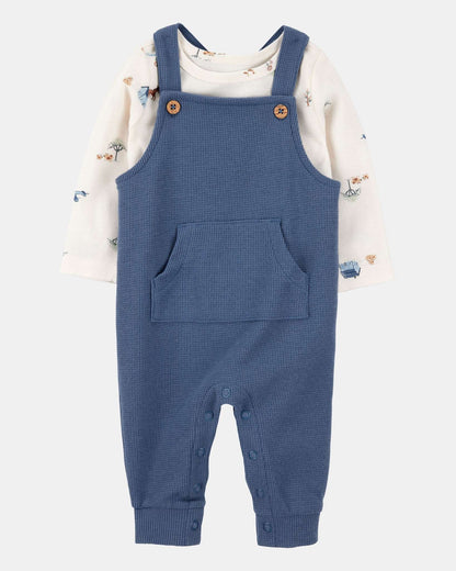 3M 2-Piece Long-Sleeve Tee & Coverall, Kids 3 Month (0-3M)