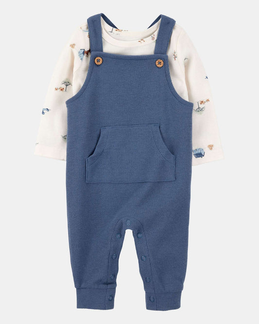 3M 2-Piece Long-Sleeve Tee & Coverall, Kids 3 Month (0-3M)