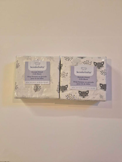 Set of 2 Neutral Crib Sheets