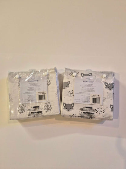 Set of 2 Neutral Crib Sheets