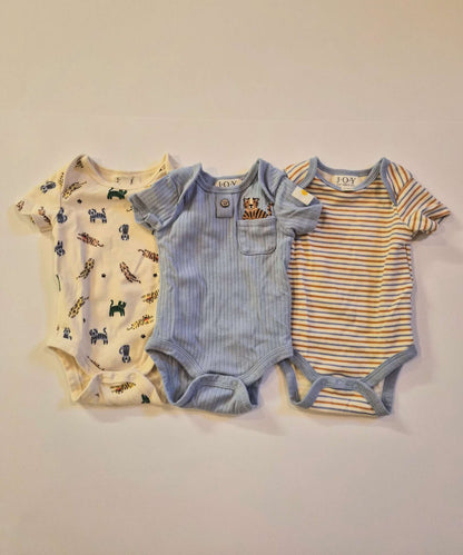 3M Bundle of 3 onesies animal print, Kids 3 Month (0-3M)