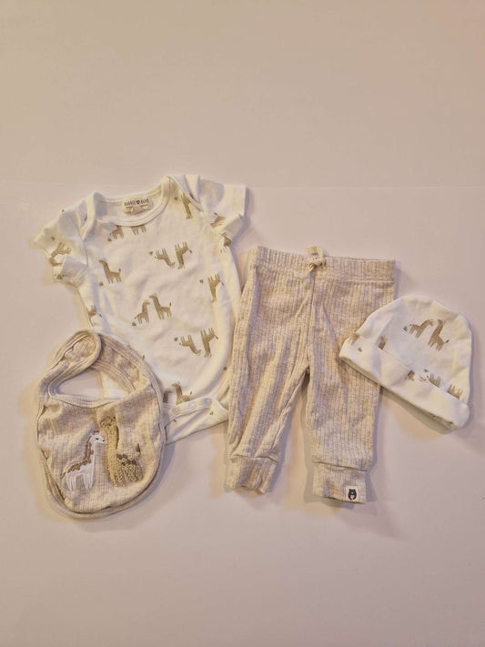 3M Giraffe Neutral 4-piece set, Kids 3 Month (0-3M)