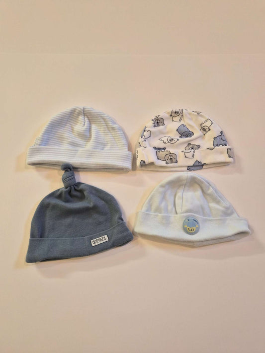 Bundle of 4 blue NB hats