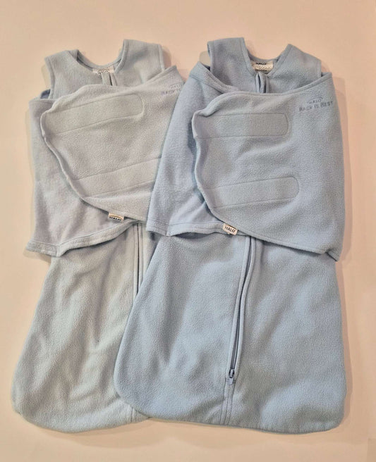 3-6M Small Halo Fleece Sleepsack Swaddle Bundle, 0-6 Months (Small)
