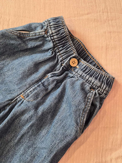 Size 4 (104 cm) - Zara Kids Elastic Waist Soft Denim Balloon Jeans, Kids 4/4T