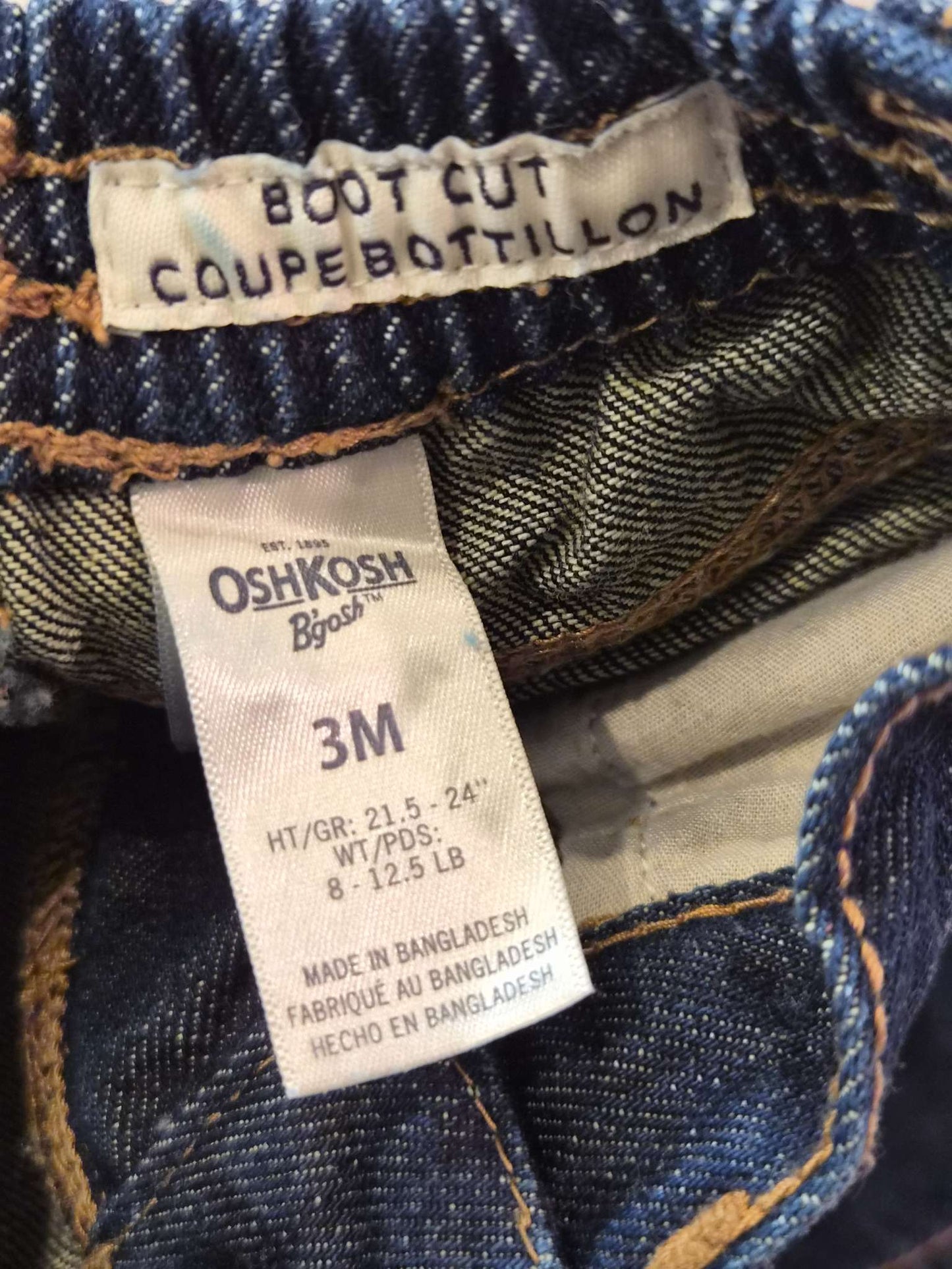 3M OshKosh B'gosh Baby Dark Wash Bootcut Jeans, Kids 3 Month (0-3M)