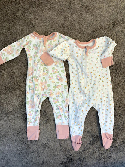 Sapling sleepers with fold over footie and double zipper (3-6 m), Kids 6 Month (3-6M)