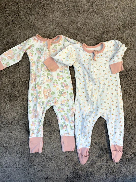 Sapling sleepers with fold over footie and double zipper (3-6 m), Kids 6 Month (3-6M)