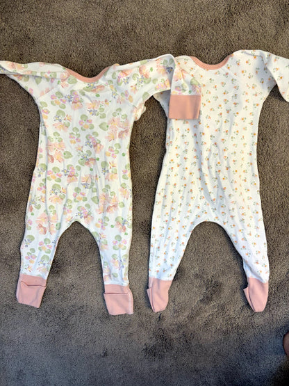 Sapling sleepers with fold over footie and double zipper (3-6 m), Kids 6 Month (3-6M)
