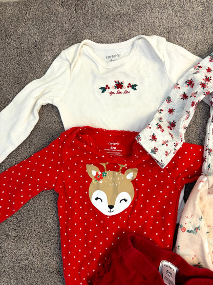 Christmas outfit bundle - 4 onesie, 1 legging (6 months), Kids 6 Month (3-6M)
