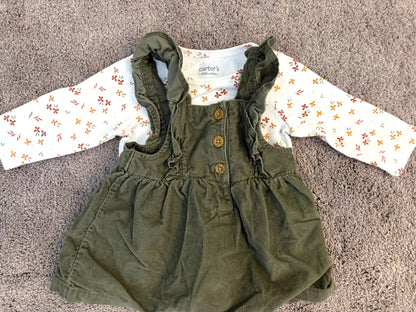 Carter's Child of Mine 0-3 month dress outfit set perfect for fall, Kids 3 Month (0-3M)