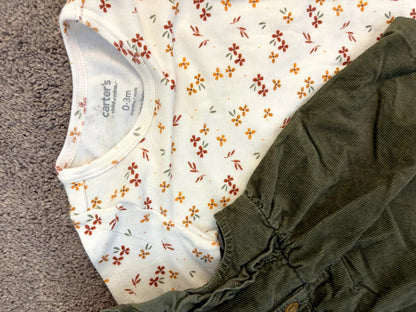 Carter's Child of Mine 0-3 month dress outfit set perfect for fall, Kids 3 Month (0-3M)