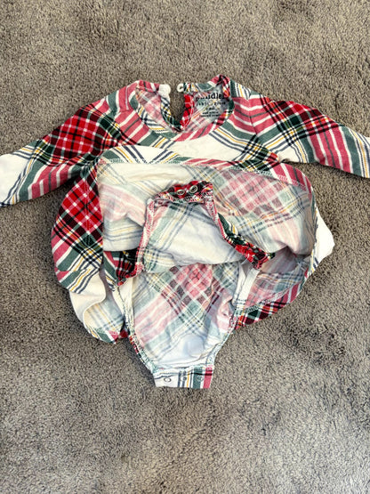Holiday plaid dress (0-3 months), Kids 3 Month (0-3M)