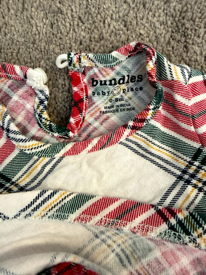 Holiday plaid dress (0-3 months), Kids 3 Month (0-3M)