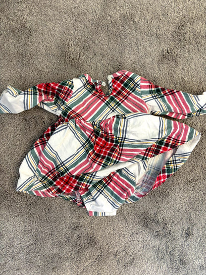 Holiday plaid dress (0-3 months), Kids 3 Month (0-3M)