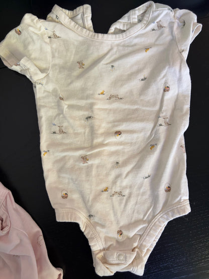 OshKosh and Carter's girls overall dress bundle - pink and easter ready (12 months), Kids 12 Month (9-12M)
