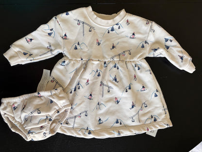 Little Planet by Carter's  Ski Themed Dress set, 6-9 months - absolutely adorable and soft, Kids 9 Month (6-9M)