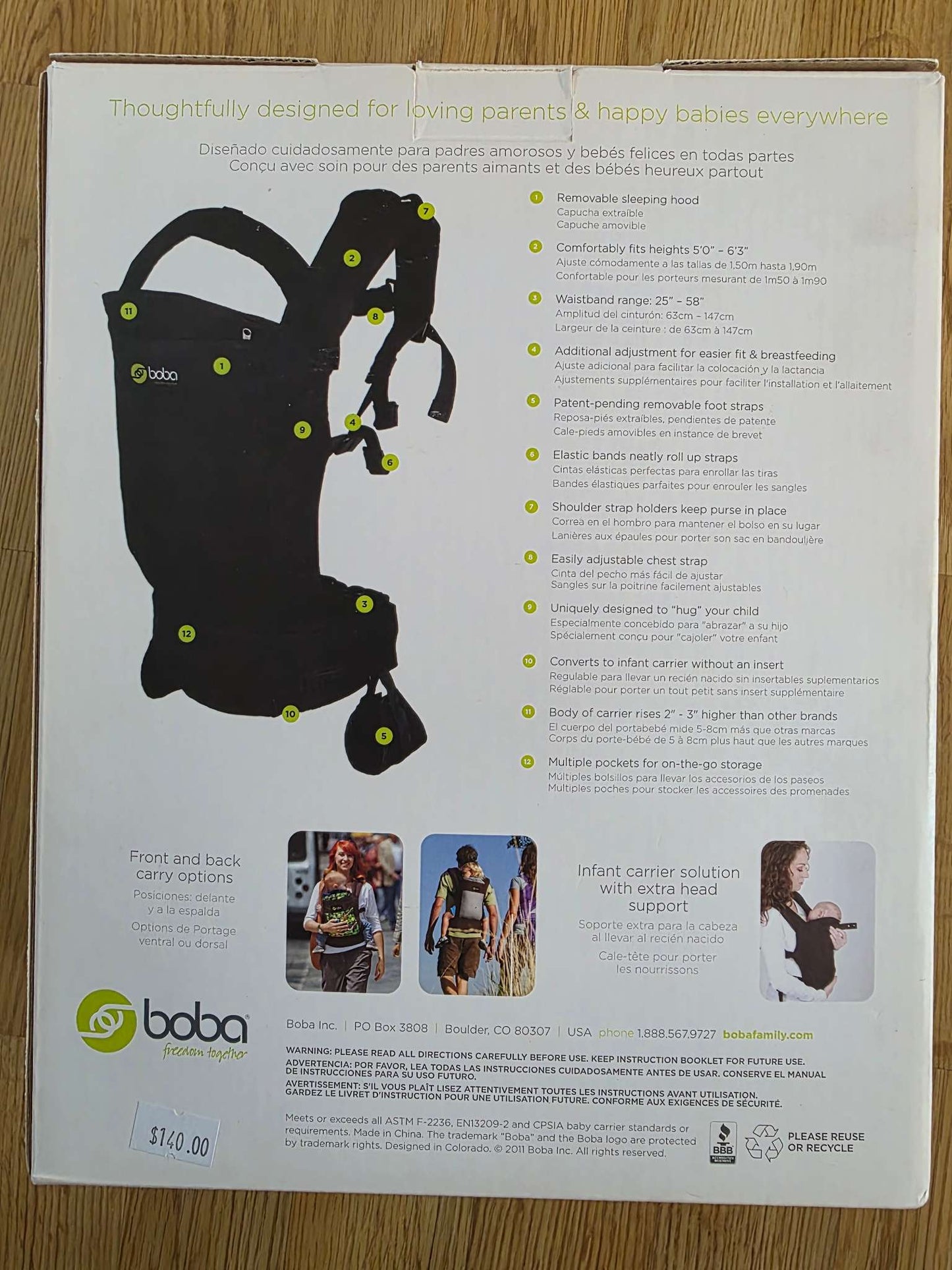 Boba baby carrier
