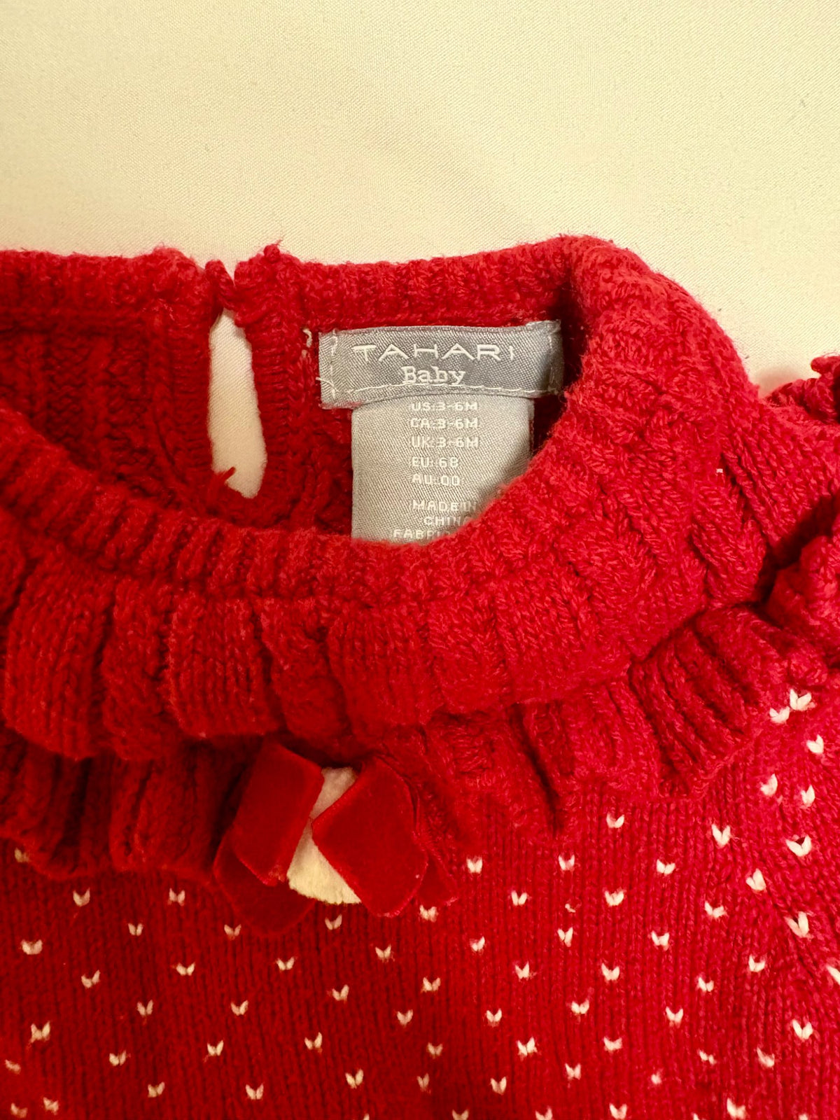 Knit Christmas Dress, Kids 6 Month (3-6M)