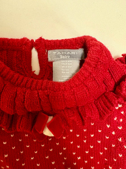 Knit Christmas Dress, Kids 6 Month (3-6M)