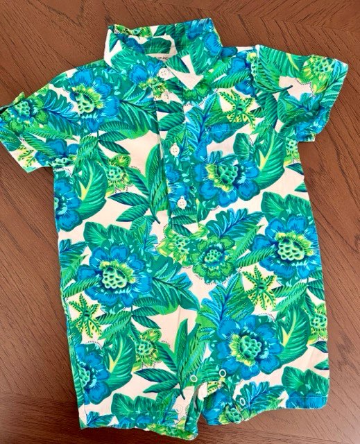 Janie and Jack Tropical Floral Romper 🌺🌿, Kids 12 Month (9-12M)
