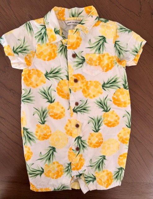 Janie and Jack Pineapple Romper 🍍☀️, Kids 12 Month (9-12M)
