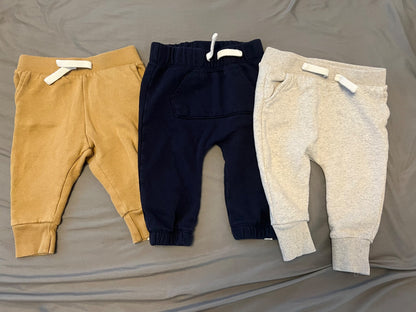 3 pairs pants, Kids 12 Month (9-12M)
