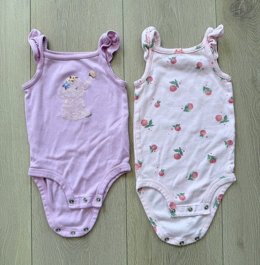 Baby Girl Sleeveless Onesie Bodysuits , Kids 6 Month (3-6M)