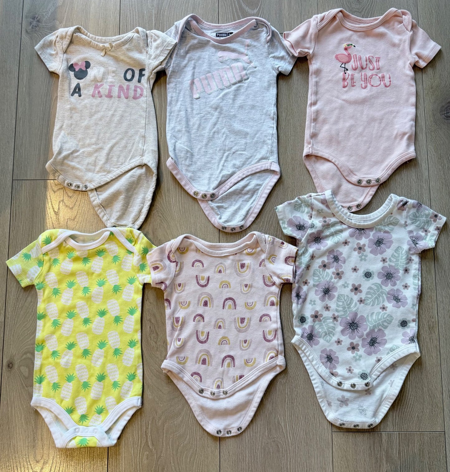 Short Sleeve Bodysuit Bundle, Kids 9 Month (6-9M)