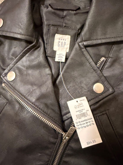 Gap Baby Leather Jacket, Kids 18 Month (12-18M)