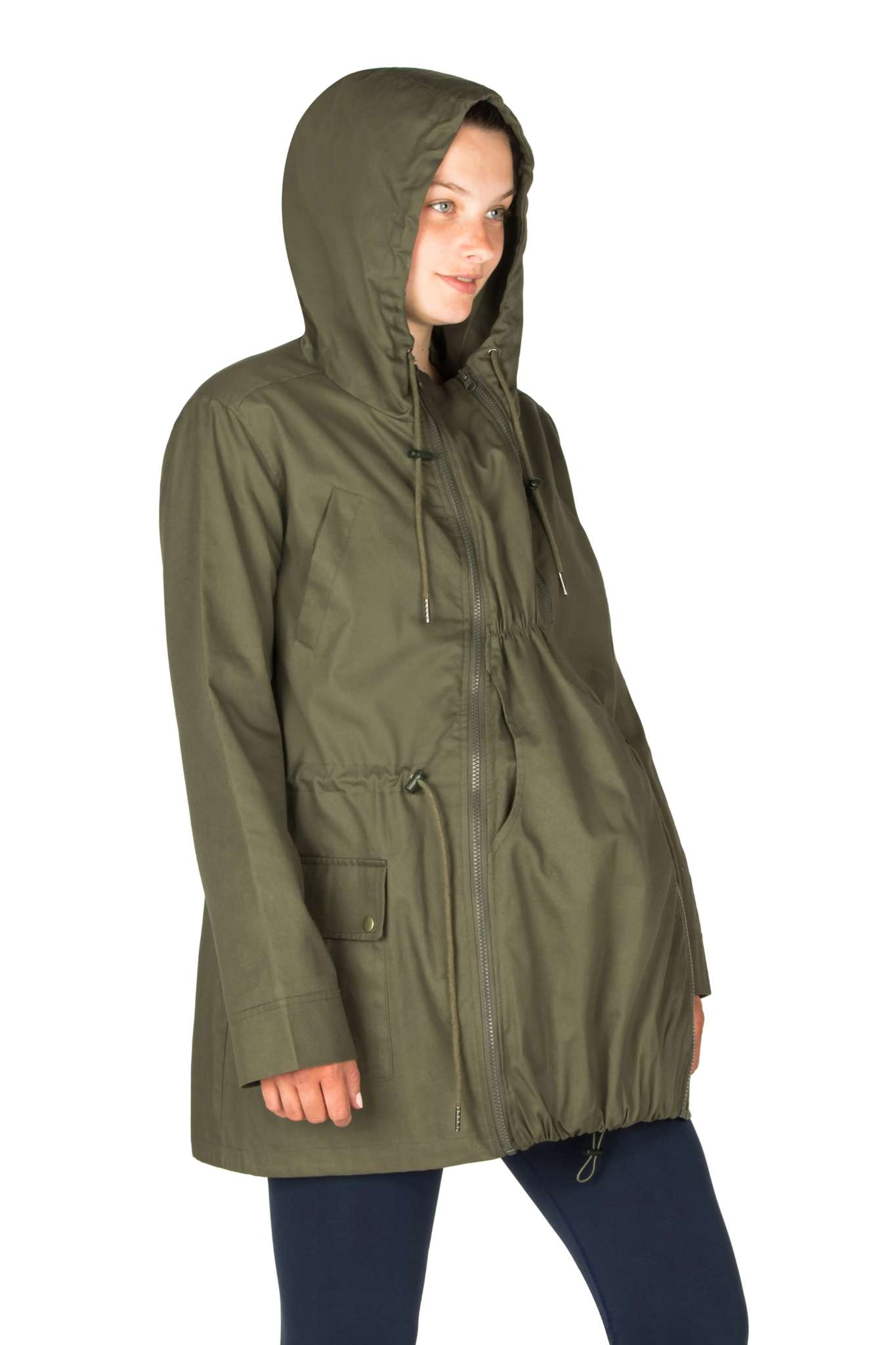Modern Eternity - Maternity Lara - 3 in 1 Cotton Jacket Military Style, Maternity XS (0-2)