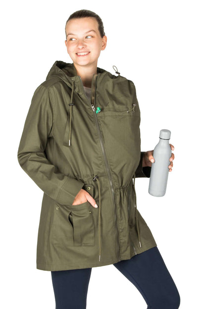 Modern Eternity - Maternity Lara - 3 in 1 Cotton Jacket Military Style, Maternity XS (0-2)