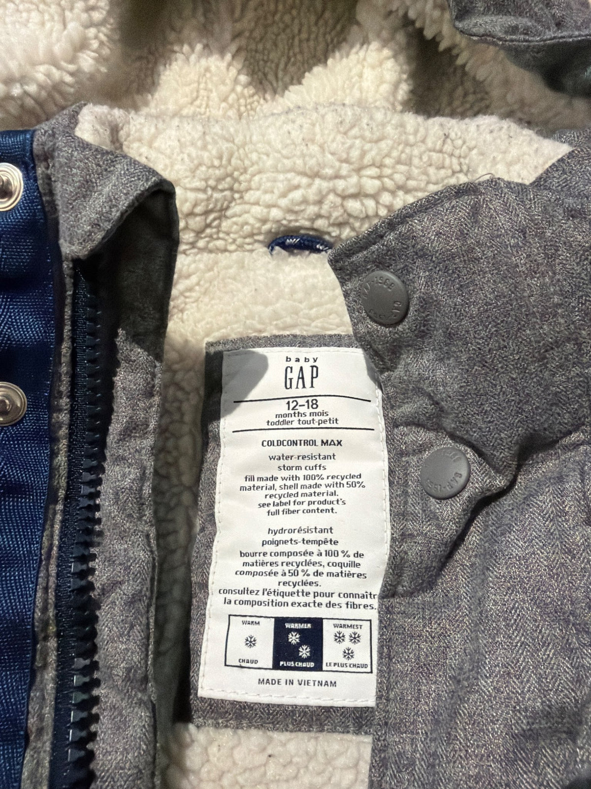 Gap Winter Jacket, Kids 12 Month (9-12M)