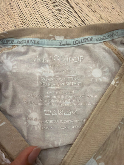 Loulou lollipop Light Brown with Suns sleeper 6-12M, Kids 12 Month (9-12M), Kids 12 Month (9-12M)