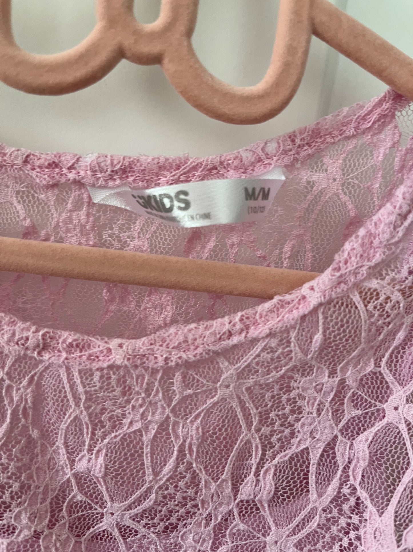 Urban Kids Pink Tank with Lace Shirt, Kids 8