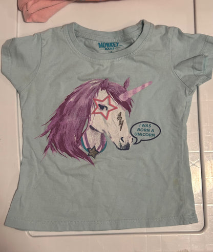 Unicorn themed shirts, Kids 4/4T