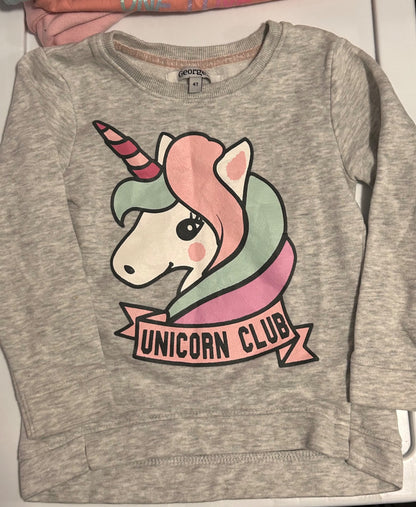 Unicorn themed shirts, Kids 4/4T