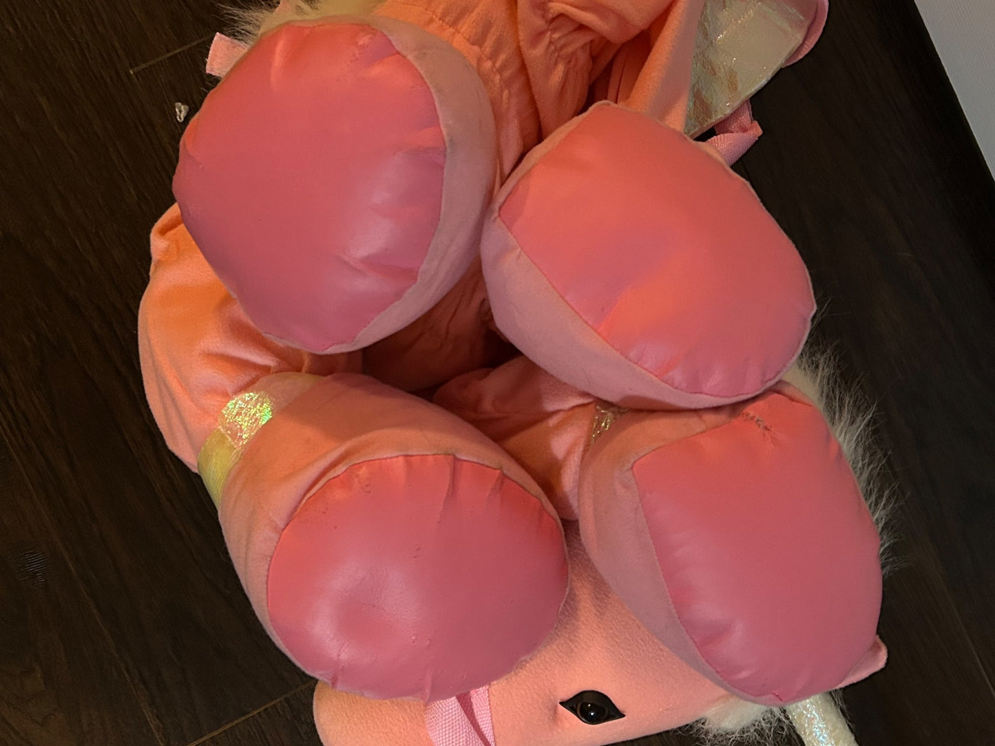 Ride On Plush Pink Unicorn Costume , Kids 4/4T