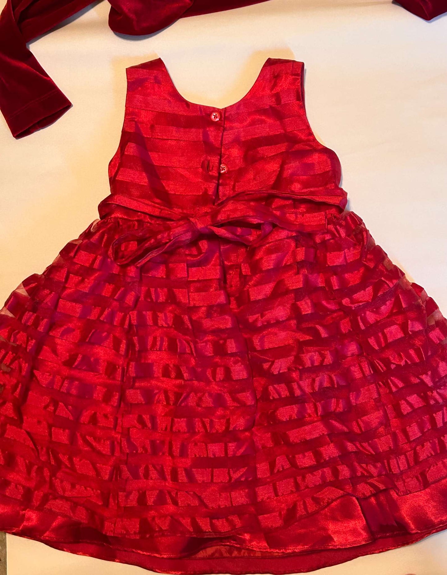 Red holiday dress 2-piece, Kids 4/4T