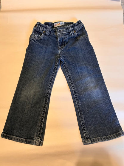 Roxy jeans and long sleeved shirt , Kids 4/4T