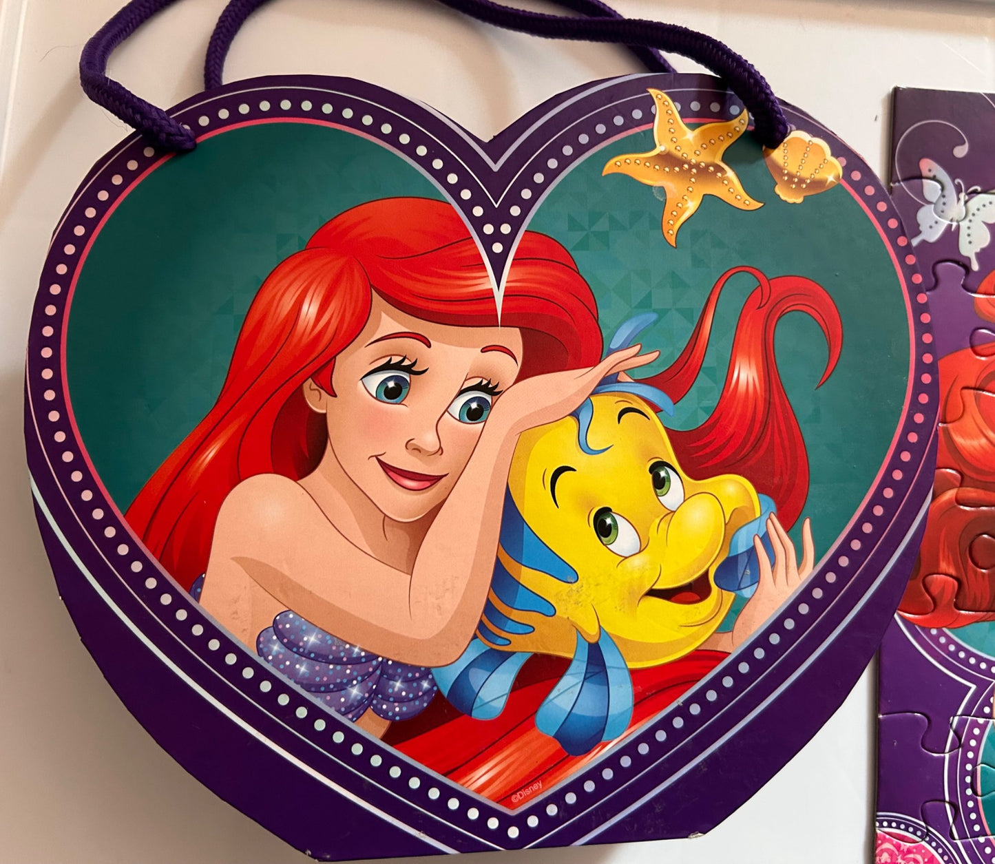Disney puzzles in heart box