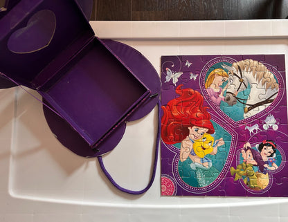 Disney puzzles in heart box