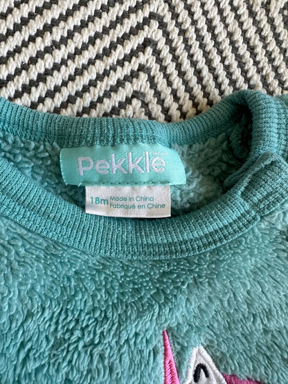 Pekkle - Fleece warm girls unicorn sweater , Kids 24 Month (18-24M)