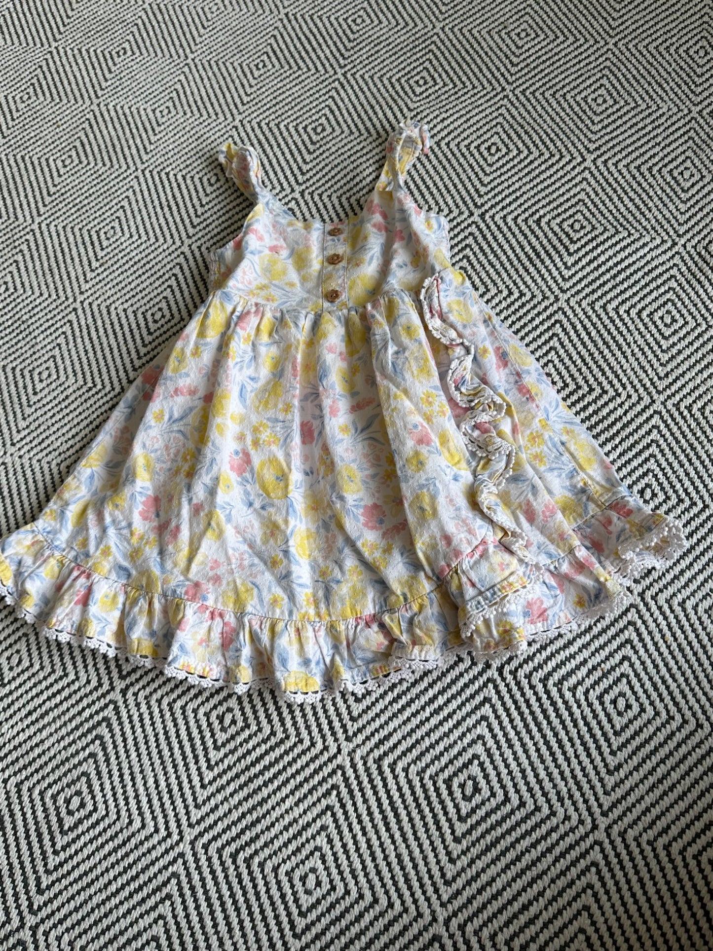 Tony Bahama Floral sleeveless summer dress, Kids 18 Month (12-18M)