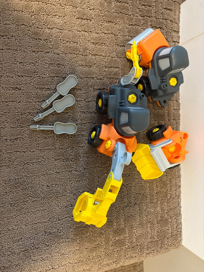 Take apart construction vehicles