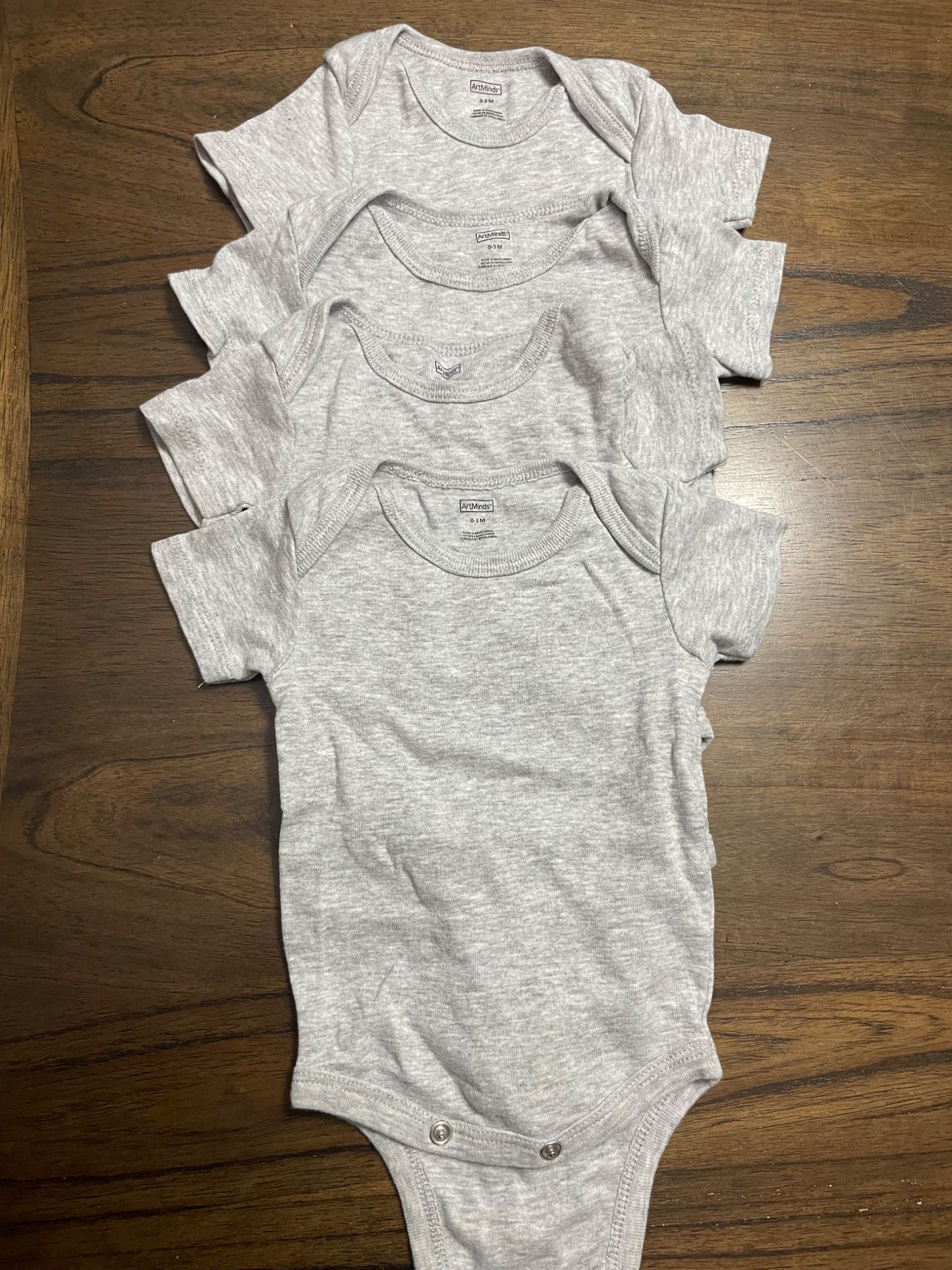 4 Solid Colour Onsies, Kids Newborn