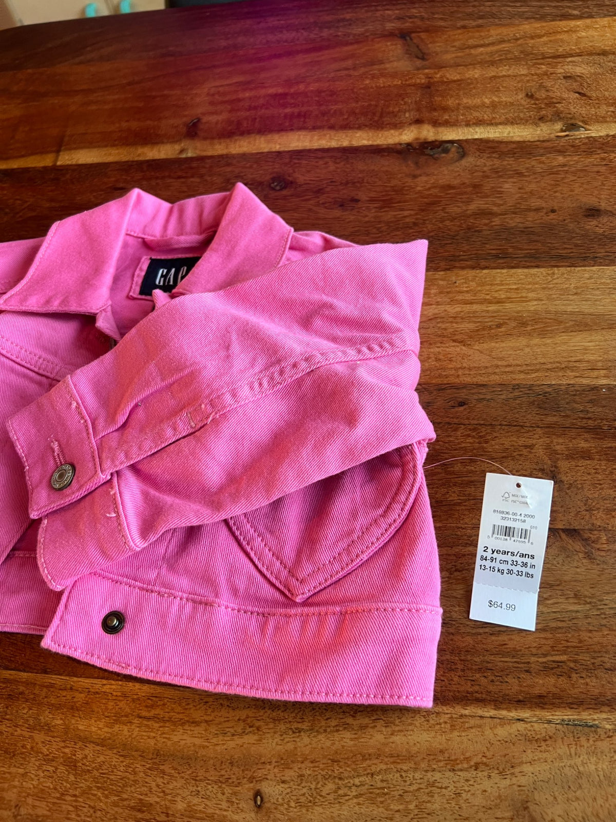 Pink Heart Jean Jacket (2T) BNWT, Kids 2T