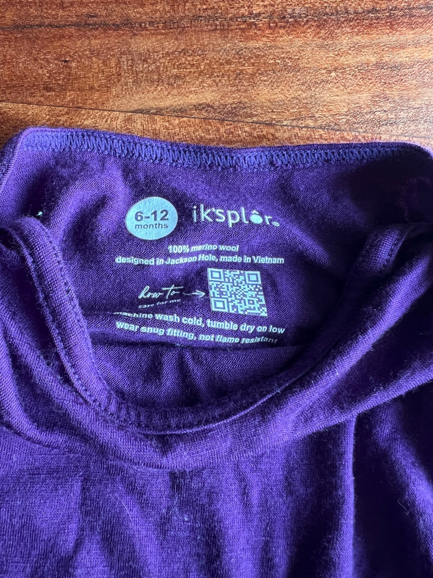 Iksplor 100% Merino Wool 6-12m, Kids 9 Month (6-9M)